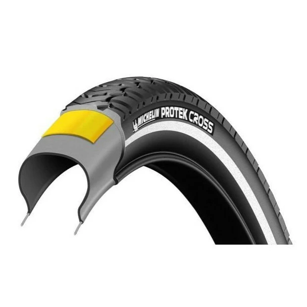 Pneu Trekking Michelin Protek Cross Tringles Rigides 700x47C (47-622) Noir Reflex â Image 2