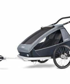 Remorque Enfant Biplace Croozer Vaaya 2 Bleu Graphite