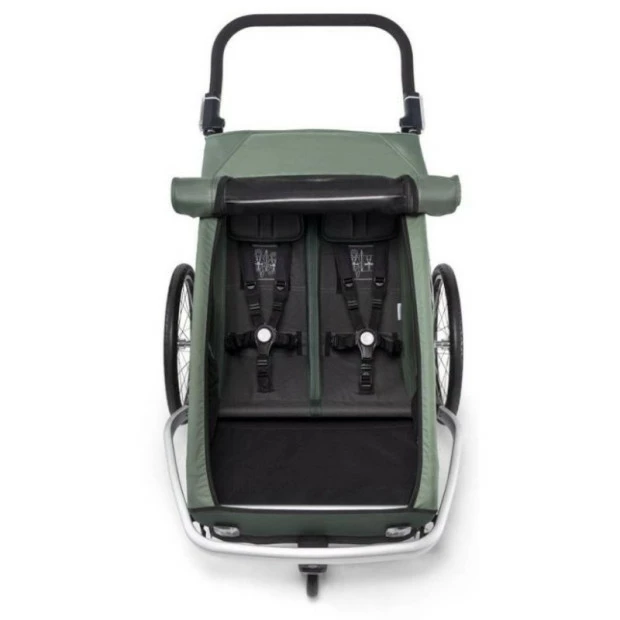 Remorque Enfant Biplace Croozer Vaaya 2 Bleu Graphite â Image 7