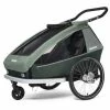 Remorque Enfant Biplace Croozer Vaaya 2 Vert Kaki